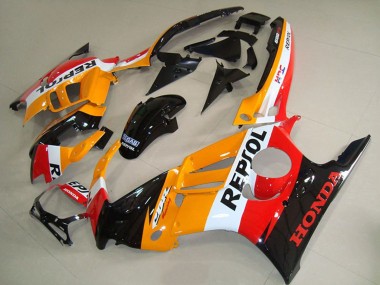 Wholesale 1995-1996 Honda CBR600 F3 Motorcycle Fairings - Orange White Glossy Black Repsol Canada