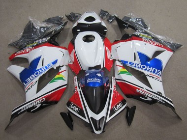 Wholesale 2009-2012 Honda CBR600RR Motorcycle Fairings - White Red Blue EuroBet Lee Canada