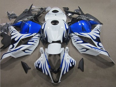 Wholesale 2009-2012 Honda CBR600RR Motorcycle Fairings - White Blue Flame Canada
