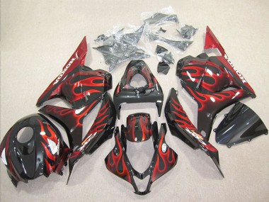 Wholesale 2009-2012 Honda CBR600RR Motorcycle Fairing - Glossy Black Red Flame Canada