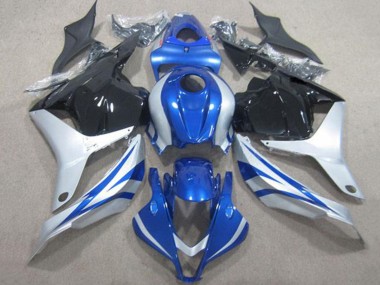 Wholesale 2009-2012 Honda CBR600RR Motorcycle Fairings - Silver Blue Glossy Black Stripe Canada