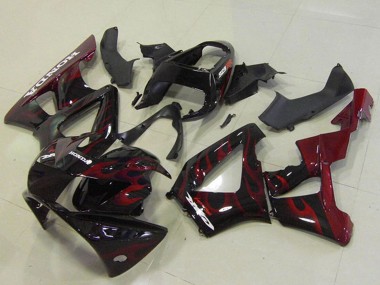 Wholesale 2000-2001 Honda CBR900RR 929 Motorcycle Fairings - Glossy Black Red Flame Canada