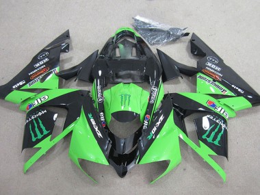 Wholesale 2004-2005 Kawasaki ZX10R Motorcycle Fairings - Black Green Monster Canada