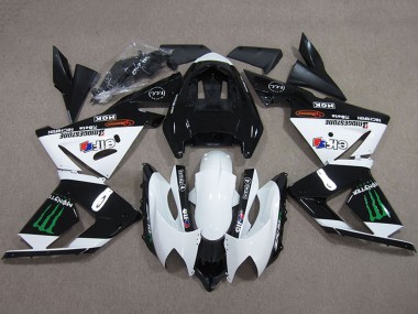 Wholesale 2004-2005 Kawasaki ZX10R Motorcycle Fairings - Black White Monster Canada