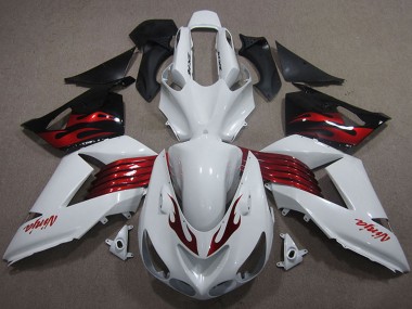 Wholesale 2006-2011 Kawasaki ZX14R ZZR1400 Motorcycle Fairings - White Red Black Canada