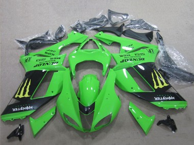 Wholesale 2007-2008 Kawasaki ZX6R Motorcycle Fairings - White Blue Ninja Canada