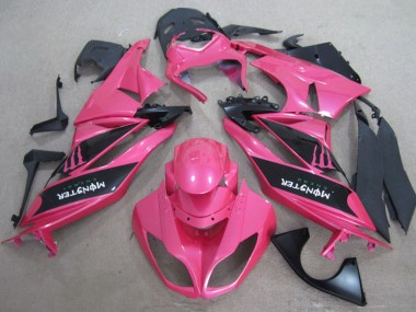 Wholesale 2009-2012 Kawasaki ZX6R Motorcycle Fairings - Pink Black Monster Canada