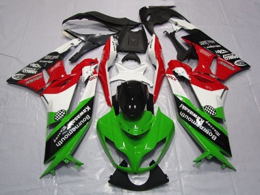 Wholesale 2009-2012 Kawasaki ZX6R Motorcycle Fairings - White Red Green Glossy Black Canada