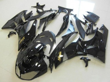 Wholesale 2013-2018 Kawasaki ZX6R Motorcycle Fairings - Glossy Black Gold Ninja Canada
