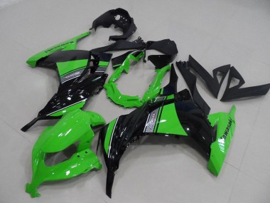 Wholesale 2013-2018 Kawasaki ZX300R Motorcycle Fairings - Green Glossy Black Canada