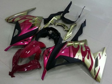 Wholesale 2013-2018 Kawasaki ZX300R Motorcycle Fairings - Gold Pink Red Black Canada