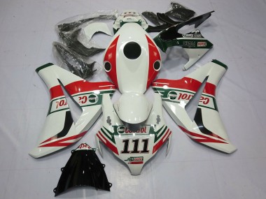 Wholesale 2008-2011 Honda CBR1000RR Motorcycle Fairings - White Red Green Castrol 111 Canada