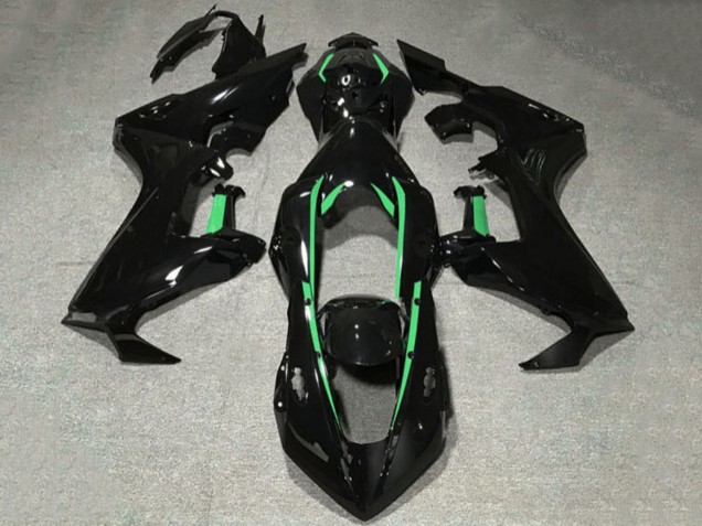 2017-2024 Honda CBR1000RR Motorcycle Fairings - Glossy Black Forest Green Lining Canada