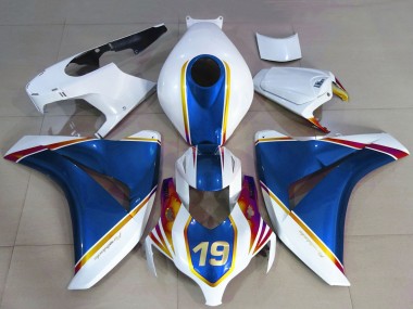 Wholesale 2008-2011 Honda CBR1000RR Motorcycle Fairings - White Blue Yellow Red 19 Canada