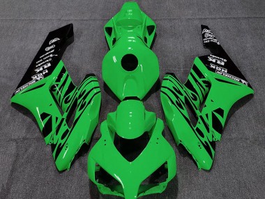 Wholesale 2004-2005 Honda CBR1000RR Motorcycle Fairings - Green Glossy Black Flame Canada