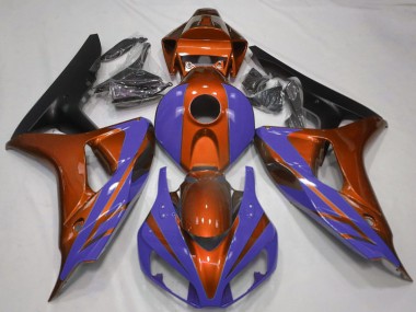 Wholesale 2006-2007 Honda CBR1000RR Motorcycle Fairings - Orange Blue Matte Black Canada