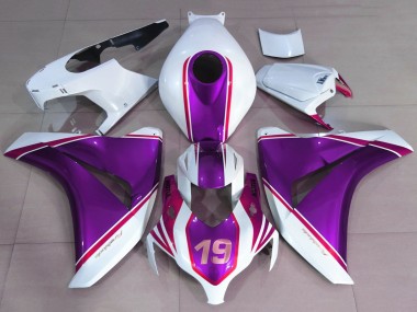 Wholesale 2008-2011 Honda CBR1000RR Motorcycle Fairings - White Glossy Purple Pink 19 Canada