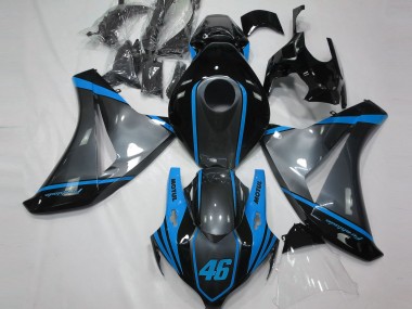 Wholesale 2008-2011 Honda CBR1000RR Motorcycle Fairings - Grey Blue Matte Black Motul 46 Canada