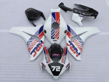 Wholesale 2008-2011 Honda CBR1000RR Motorcycle Fairings - White Blue Red HRC 72 Canada