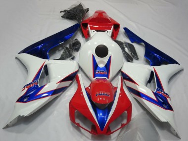 Wholesale 2006-2007 Honda CBR1000RR Motorcycle Fairings - White Red Blue HRC OEM Style Canada
