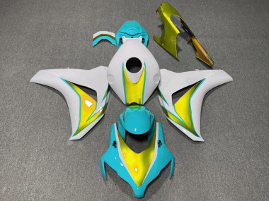Wholesale 2008-2011 Honda CBR1000RR Motorcycle Fairings - White Light Blue Gold Canada