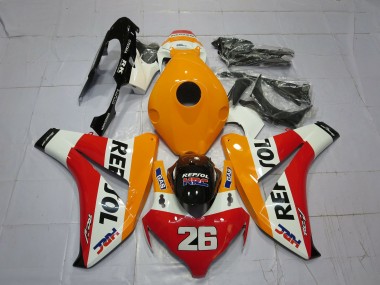 Wholesale 2008-2011 Honda CBR1000RR Motorcycle Fairings - Orange White Red Glossy Black Repsol 26 Canada
