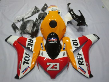 Wholesale 2008-2011 Honda CBR1000RR Motorcycle Fairings - Orange White Red Glossy Black Repsol 23 Canada