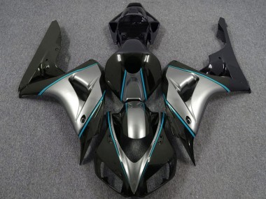 Wholesale 2006-2007 Honda CBR1000RR Motorcycle Fairings - Silver Blue Glossy Black Pinstripe Canada