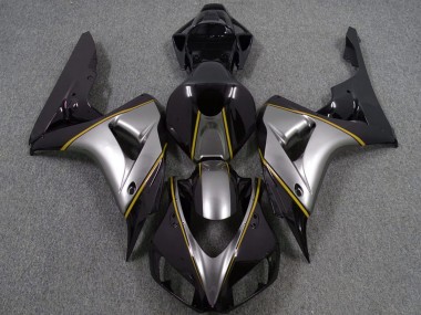 Wholesale 2006-2007 Honda CBR1000RR Motorcycle Fairings - Silver Yellow Glossy Black Pinstripe Canada