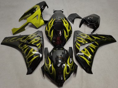 Wholesale 2008-2011 Honda CBR1000RR Motorcycle Fairings - Glossy Black Gold Flame Canada