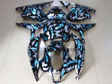 Wholesale 2009-2012 Honda CBR600RR Motorcycle Fairings - White Blue Camouflage Canada