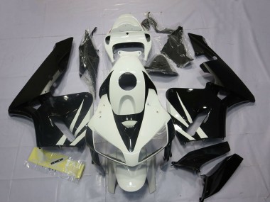 Wholesale 2005-2006 Honda CBR600RR Motorcycle Fairings - White Glossy Black Canada
