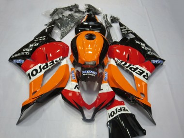 Wholesale 2009-2012 Honda CBR600RR Motorcycle Fairing Kits - Orange White Red Glossy Black Repsol Canada