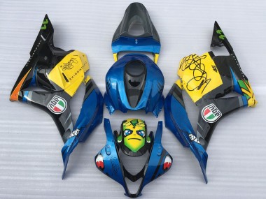 Wholesale 2009-2012 Honda CBR600RR Motorcycle Fairings - Blue Yellow Glossy Black Shark Canada