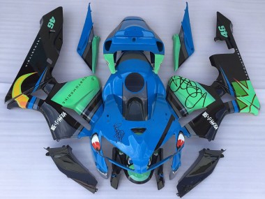 Wholesale 2005-2006 Honda CBR600RR Motorcycle Fairings - Blue Green Black Shark Canada