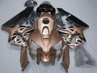 Wholesale 2005-2006 Honda CBR600RR Motorcycle Fairings - Glossy Black Bronze Flame Canada
