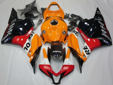 Wholesale 2009-2012 Honda CBR600RR Motorcycle Fairing - Orange White Red Glossy Black Repsol Canada