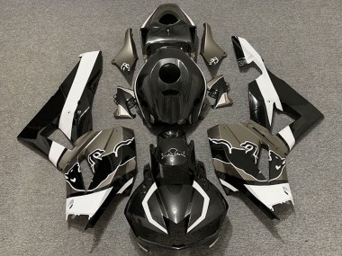 Wholesale 2013-2023 Honda CBR600RR Motorcycle Fairings - Black Carbon Fiber White Bull Canada