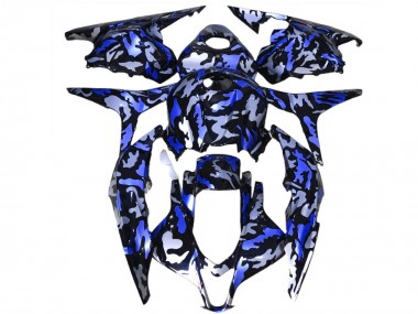 Wholesale 2009-2012 Honda CBR600RR Motorcycle Fairings - Blue White Camouflage Canada