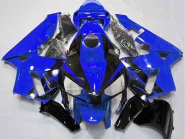 Wholesale 2005-2006 Honda CBR600RR Motorcycle Fairings - Blue Glossy Black Design Canada