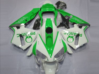 Wholesale 2003-2004 Honda CBR600RR Motorcycle Fairings - White Green Pramac Canada