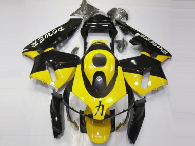 Wholesale 2003-2004 Honda CBR600RR Motorcycle Fairings - Yellow Glossy Black Power Canada