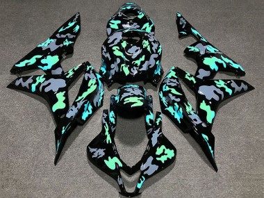 Wholesale 2007-2008 Honda CBR600RR Motorcycle Fairings - Green Grey Camouflage Canada