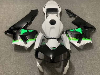 Wholesale 2003-2004 Honda CBR600RR Motorcycle Fairings - White Green Glossy Black Splatter Canada