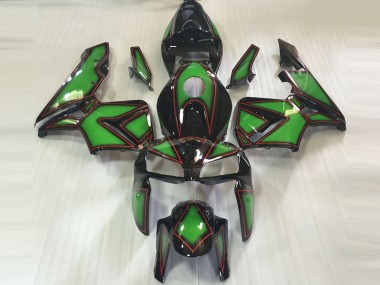 Wholesale 2005-2006 Honda CBR600RR Motorcycle Fairings - Green Black Red Outline Canada