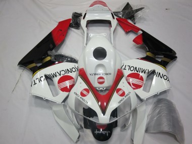 Wholesale 2003-2004 Honda CBR600RR Motorcycle Fairings - White Red Glossy Black Konica Minolta Canada
