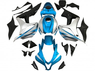 Wholesale 2007-2008 Honda CBR600RR Motorcycle Fairings - Silver Light Blue Glossy Black OEM Style Canada