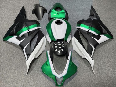 Wholesale 2009-2012 Honda CBR600RR Motorcycle Fairings - White Green Matte Black Star Canada