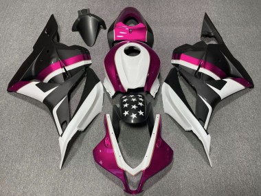 Wholesale 2009-2012 Honda CBR600RR Motorcycle Fairings - White Pink Matte Black Star Canada