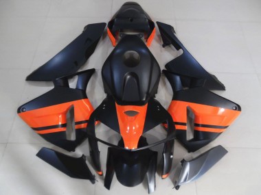 Wholesale 2005-2006 Honda CBR600RR Motorcycle Fairings - Matte Black Glossy Orange Canada